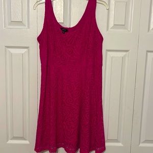 Apt 9 Crochet Layered Sleeveless Dress. Pink PL.